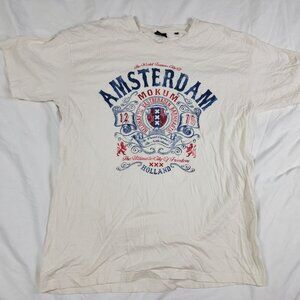 Fox Originals Mens XL White Amsterdam Graphic T Shirt Casual Outdoors Comfort